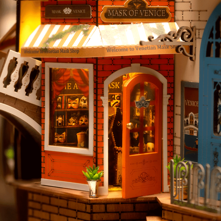 Book Nook. Puzzle 3D 110 piese - Cotor de carte DIY - Venetia romantica | Robotime - 6