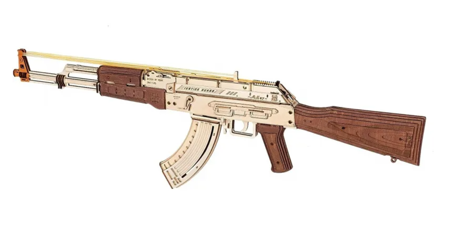 Puzzle 3D 315 piese - Mitraliera AK-47 | Rokr - 1 | YEO