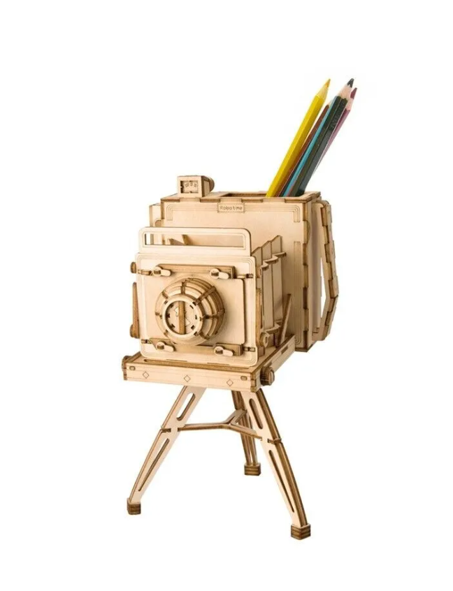 Puzzle 3D din lemn - Camera vintage | Robotime