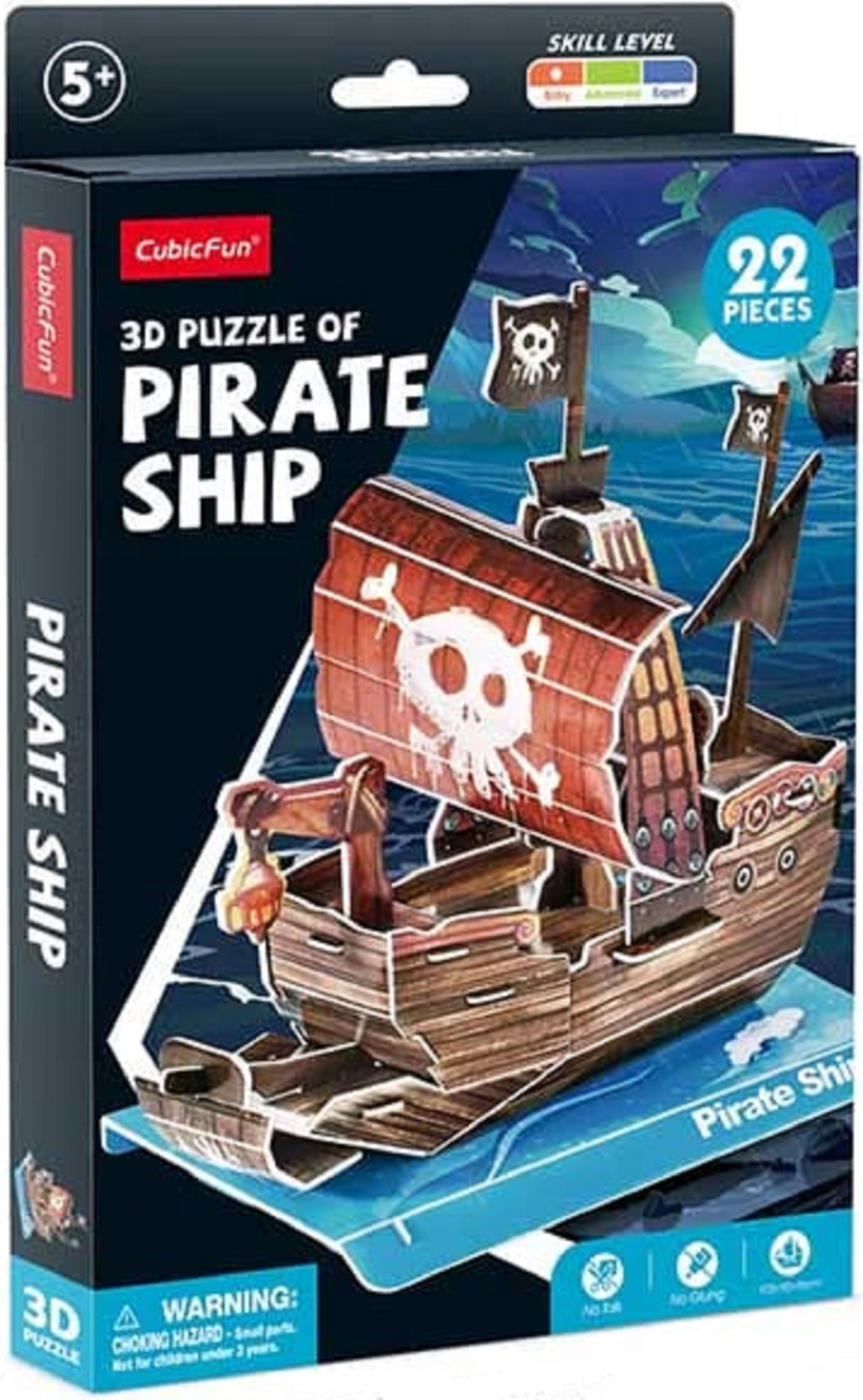 Puzzle 3D 22 piese - Nava piratilor | CubicFun