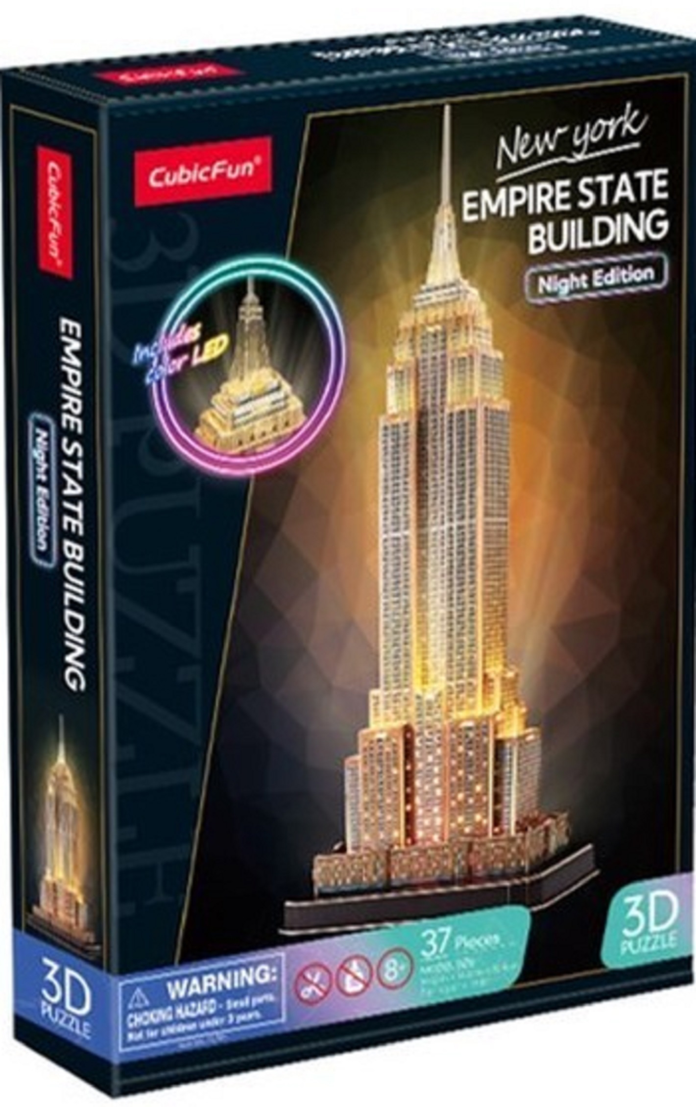 Puzzle 3D 37 piese - Empire State Building | CubicFun - 1