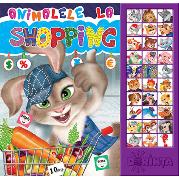 Carte cu sunete – Animalele la Shopping | carturesti.ro poza bestsellers.ro
