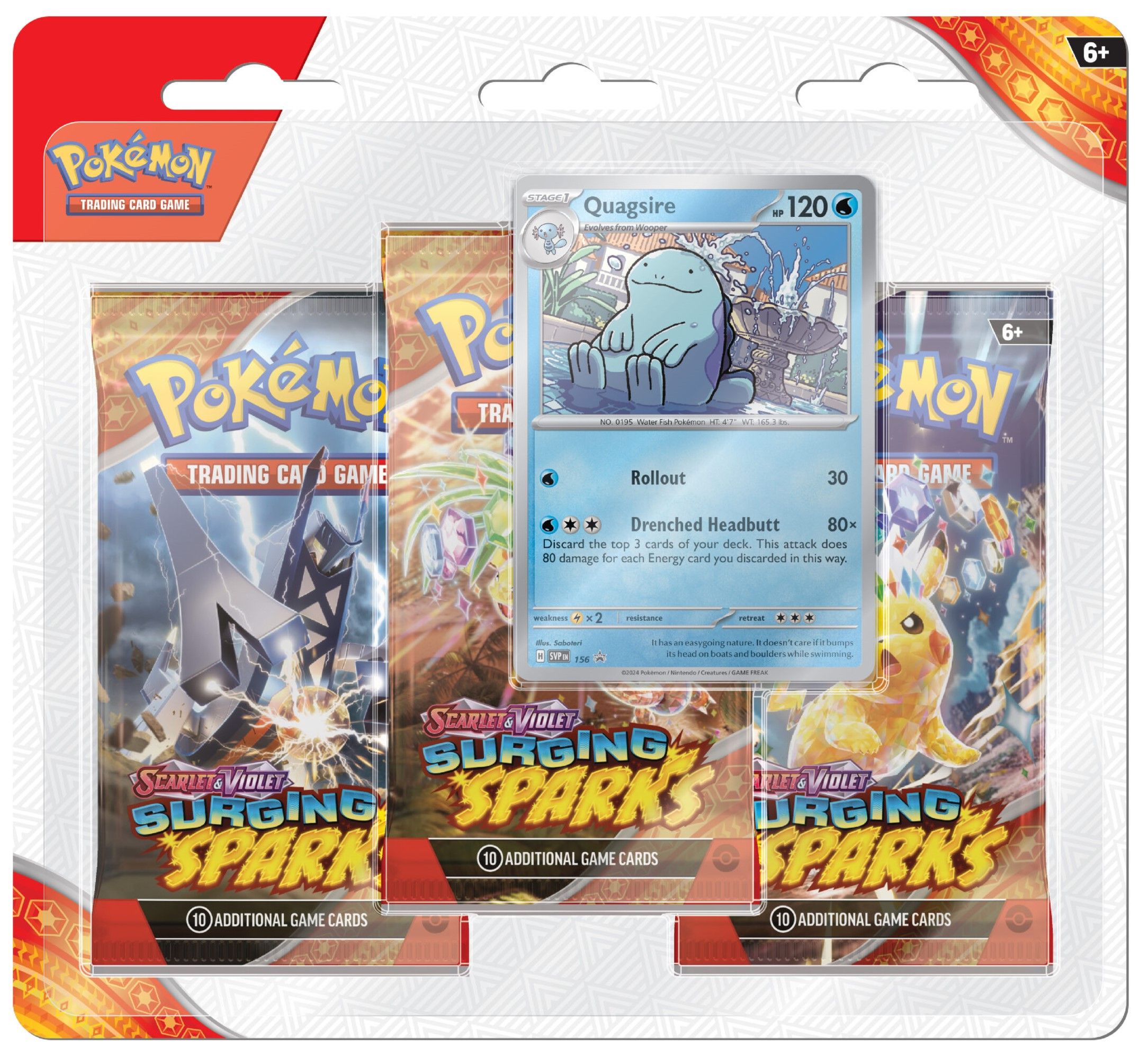 Pokemon TCG - Scarlet & Violet: Surging Sparks 3 Blister Booster - Doua Modele - Pret pe bucata | The Pokemon Company