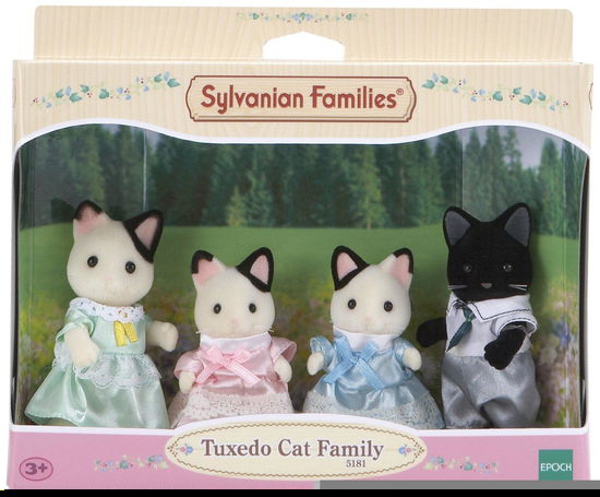 Set 4 figurine - Sylvanian Families - Tuxedo Cat Family | Epoch - 1 | YEO