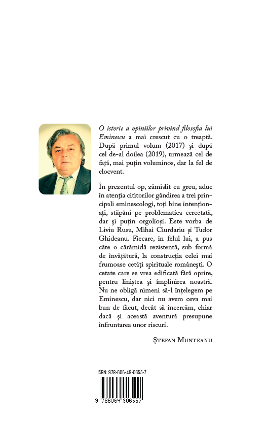 O istorie a opiniilor privind filosofia lui Eminescu | Stefan Munteanu