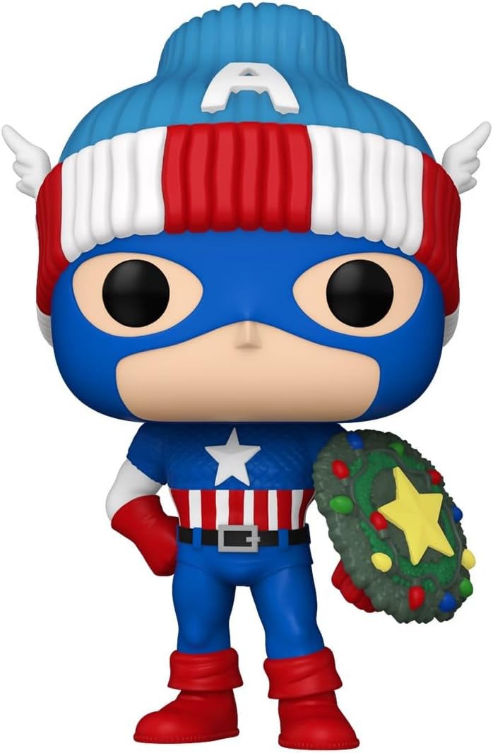 Figurina - Pop! Marvel Holiday: Captain America | Funko