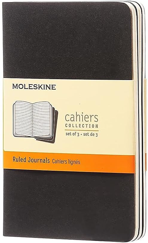 Set 3 caiete - Moleskine Cahier - Pocket, Ruled - Black | Moleskine - 3 | YEO