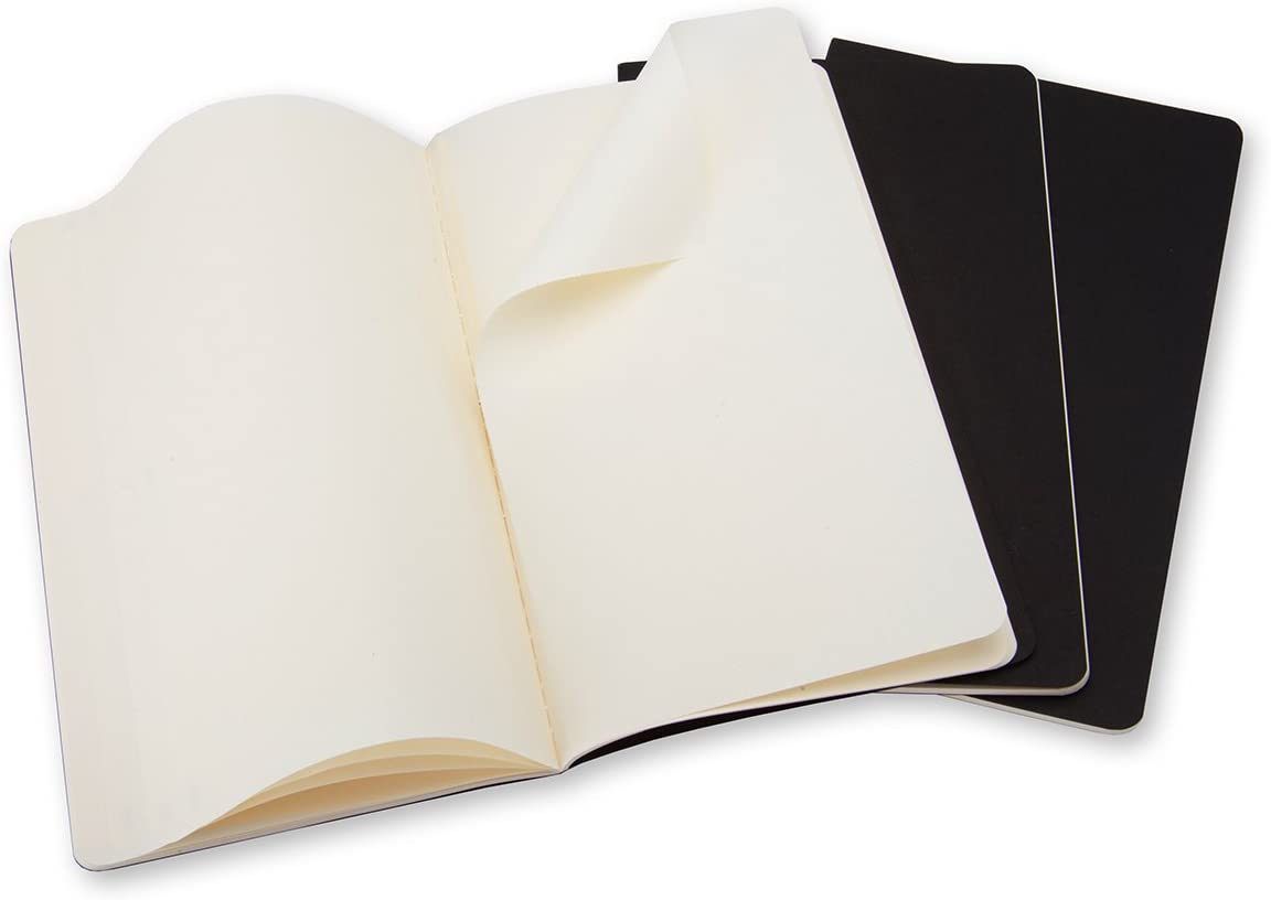 Set 3 caiete - Moleskine Cahier - Pocket, Plain - Black | Moleskine - 3 | YEO