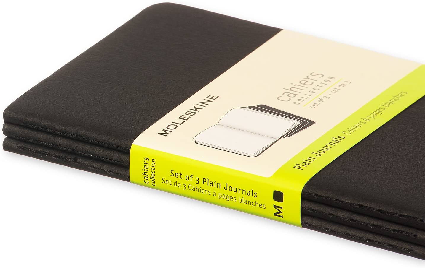 Set 3 caiete - Moleskine Cahier - Pocket, Plain - Black | Moleskine - 5 | YEO