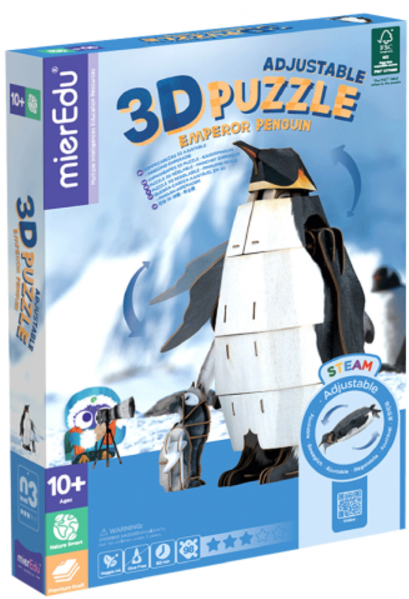 Puzzle 3D reglabil - Pinguin Imperial | MierEdu