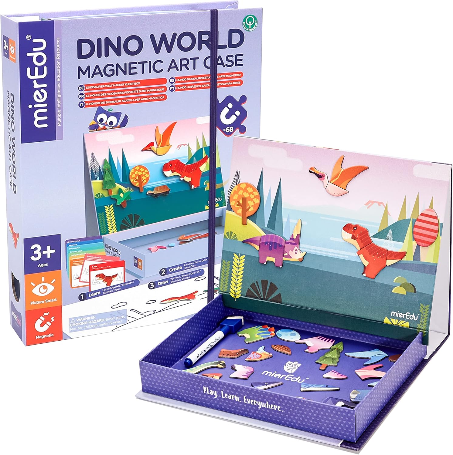 Joc magnetic de arta si asociere - Dino World | MierEdu