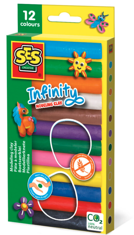 Set plastilina - Infinity - 12 culori | Ses Creative - 2 | YEO