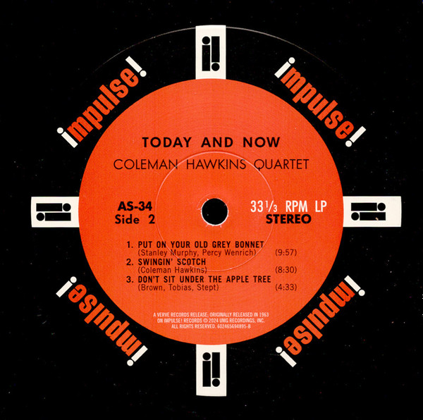 Today And Now - Vinyl | Coleman Hawkins Quartet - 1 | YEO