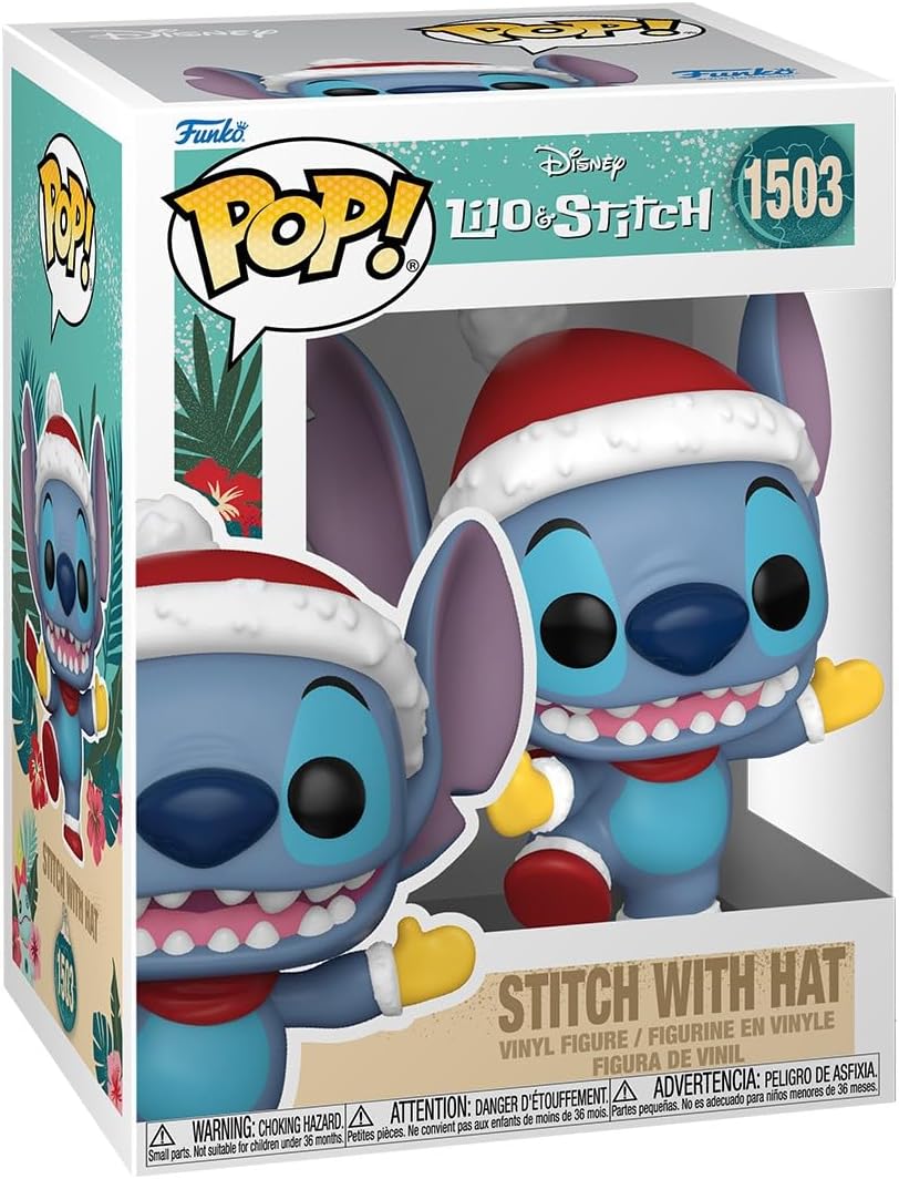 Figurina - Pop! Lilo & Stitch Holiday: Stitch (with Hat) | Funko - 1 | YEO