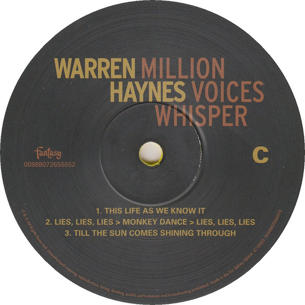 Million Voices Whisper - Yellow Vinyl | Warren Haynes - 2 | YEO