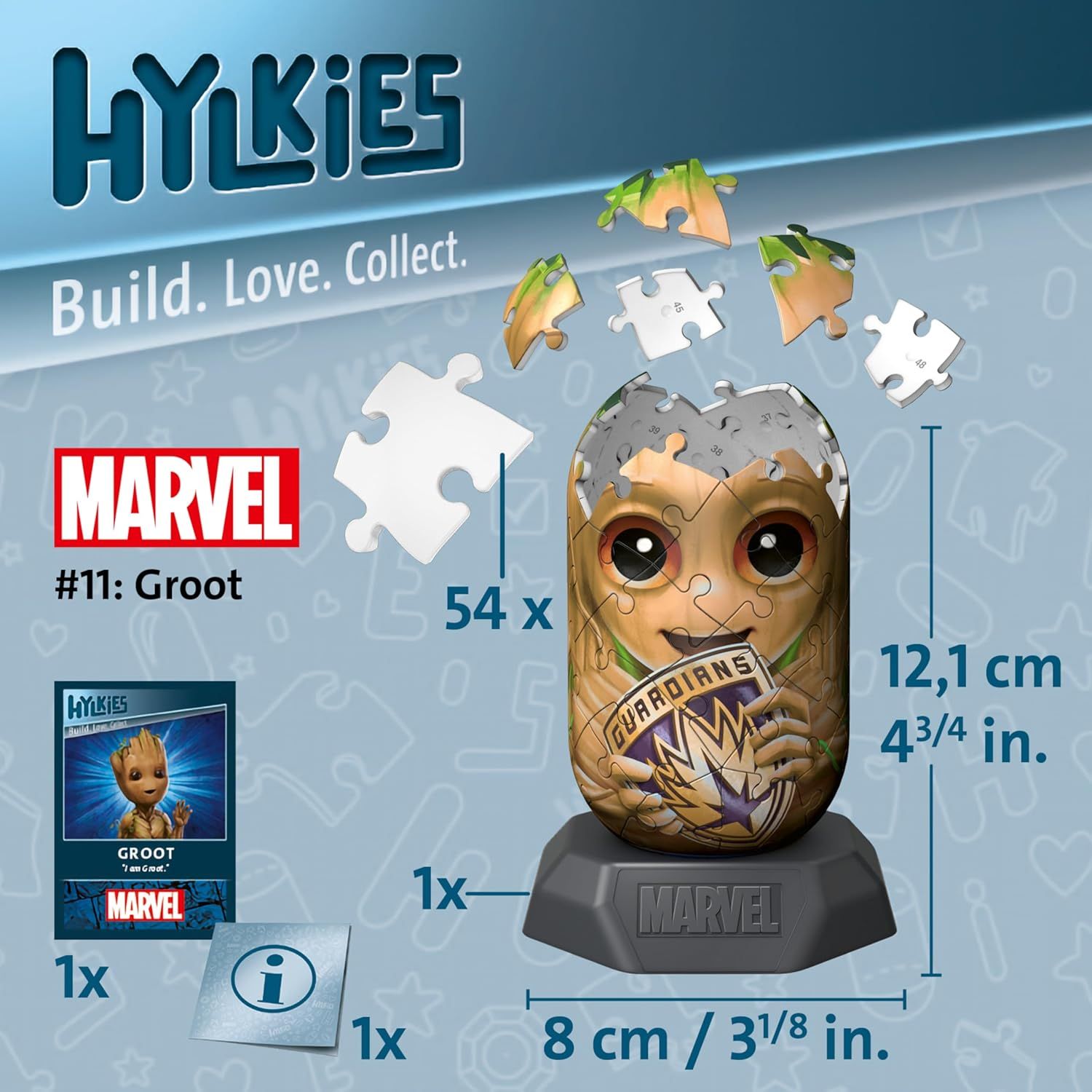 Puzzle 3D - Hylkies - Marvel Groot, 54 piese | Ravensburger - 3