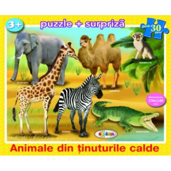 Puzzle - Animale din tinuturile calde (30 piese) | Dorinta
