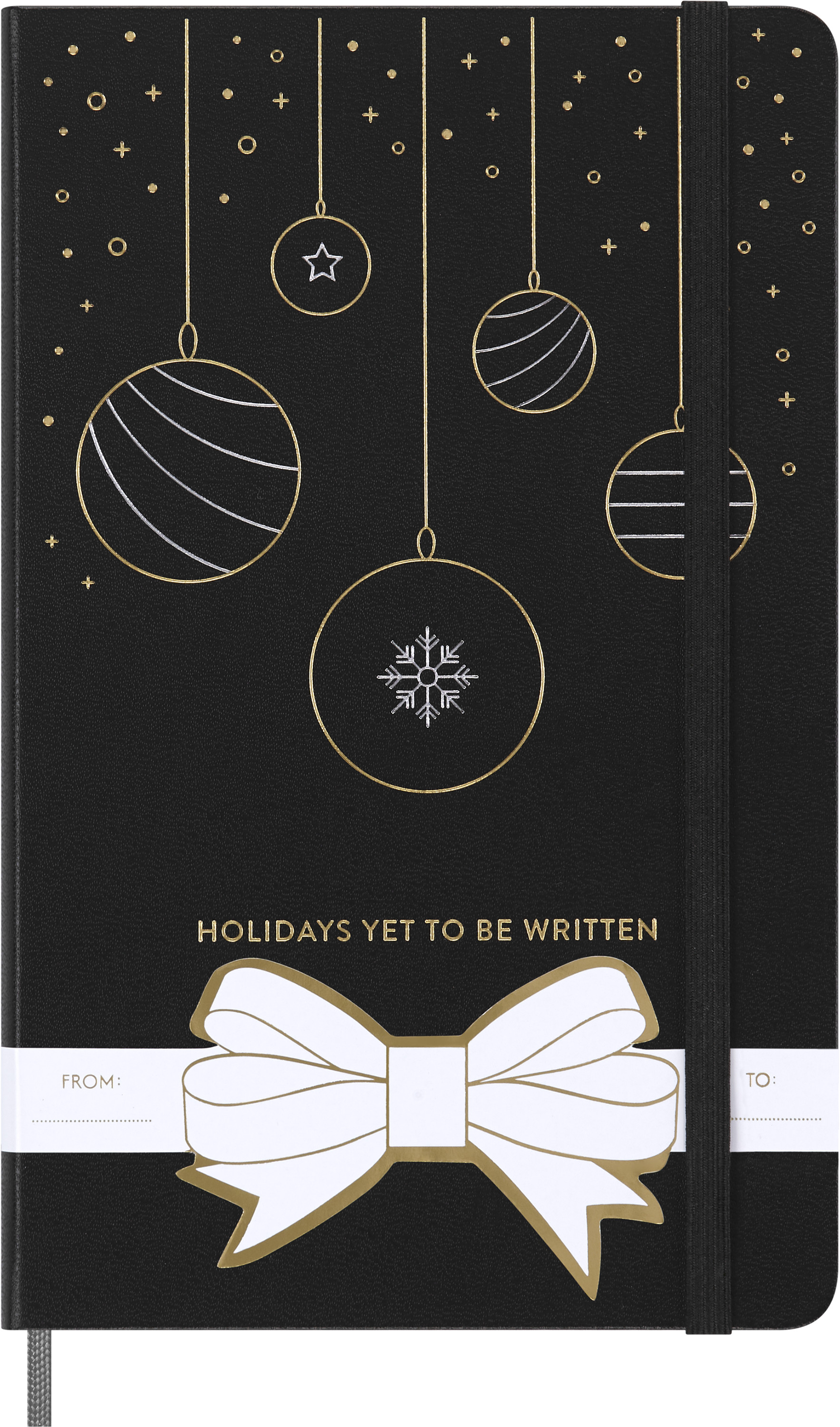 Carnet - Holiday - Moleskine Festive - Large, Hard Cover, Ruled - Baubles - Black | Moleskine - 5 | YEO