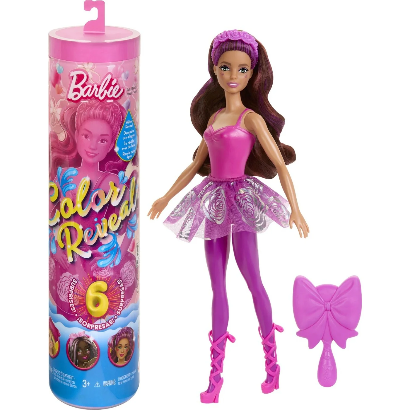 Papusa - Barbie Color Reveal - Balerina (produs tip surpriza - pret pe bucata) | Mattel - 1 | YEO