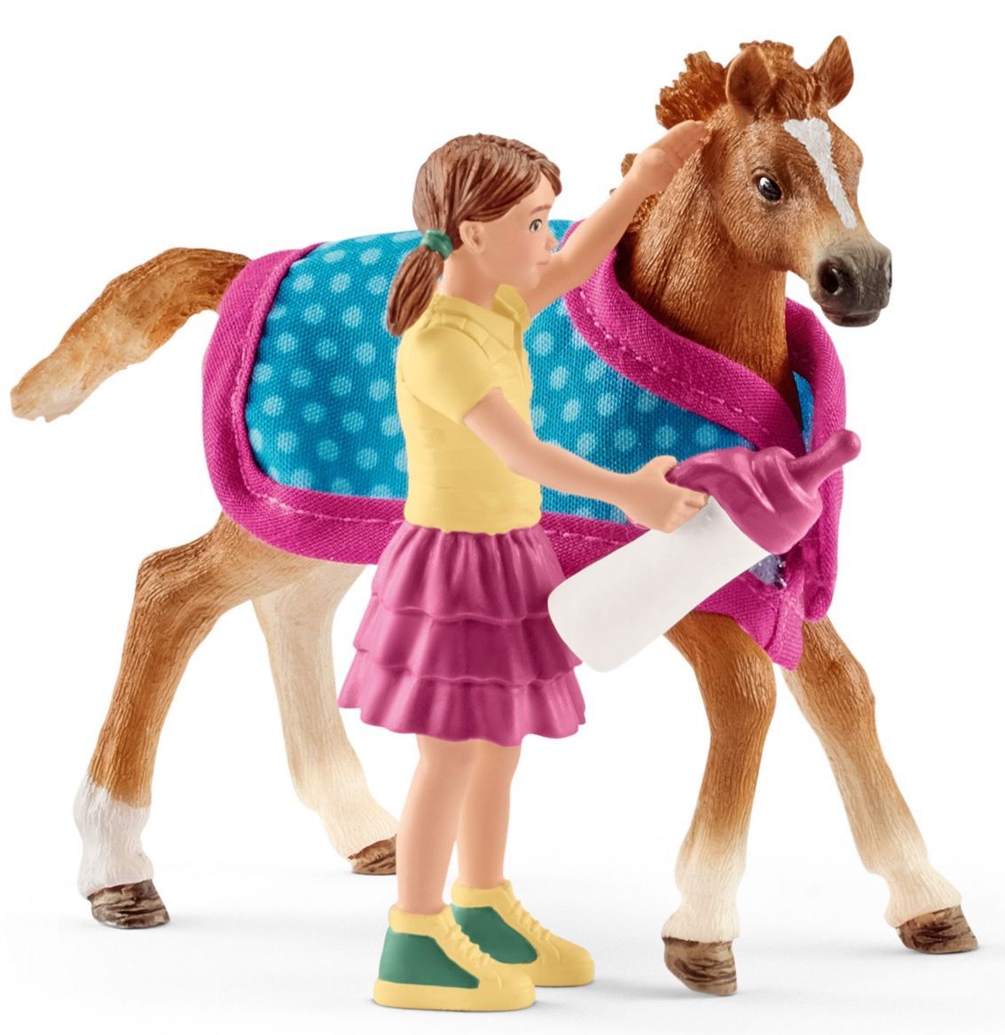 Figurine - Horse Club - Fata si manz cu patura | Schleich