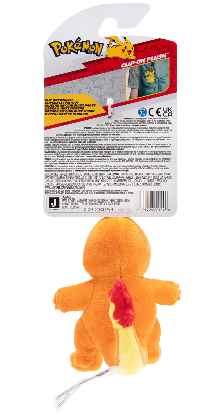 Jucarie de plus cu agatatoare - Pokemon - Charmander | Jazwares - 2 | YEO