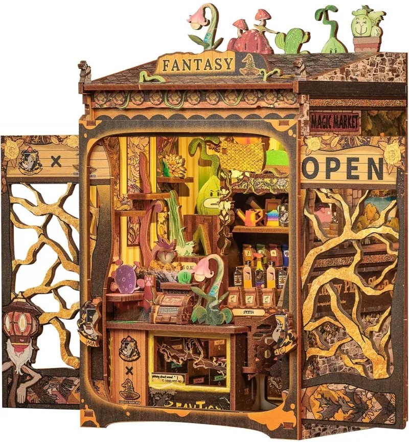 Puzzle 3D 146 piese - Cotor de carte Fantasy Plant Shop | Robotime - 8 | YEO