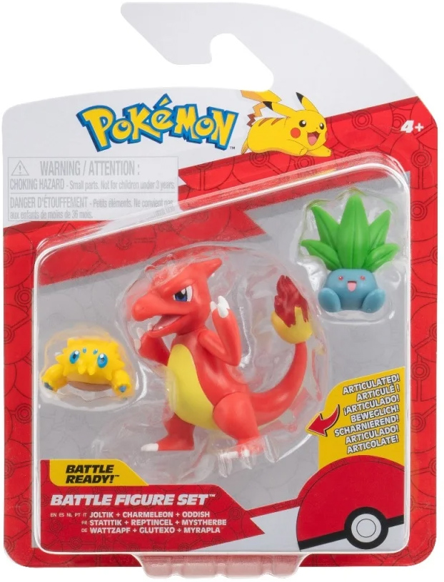 Set 3 figurine - Pokemon - Battle Figure Set - Joltik, Oddish, Charmeleon | Jazwares - 1 | YEO