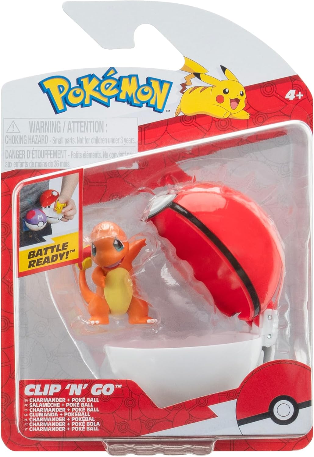 Figurina - Pokemon Clip \'N\' Go - Charmander with Poke Ball | Jazwares - 1 | YEO