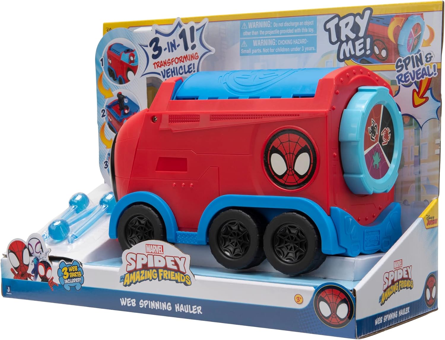 Set de joaca - Marvel Spidey And His Amazing Friends - Web Spinning Hauler | Jazwares - 9