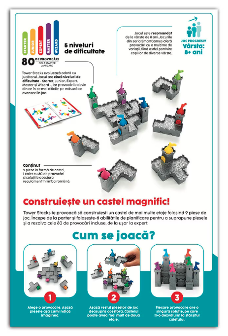 Joc de logica - Tower Stacks | Smart Games - 4 | YEO