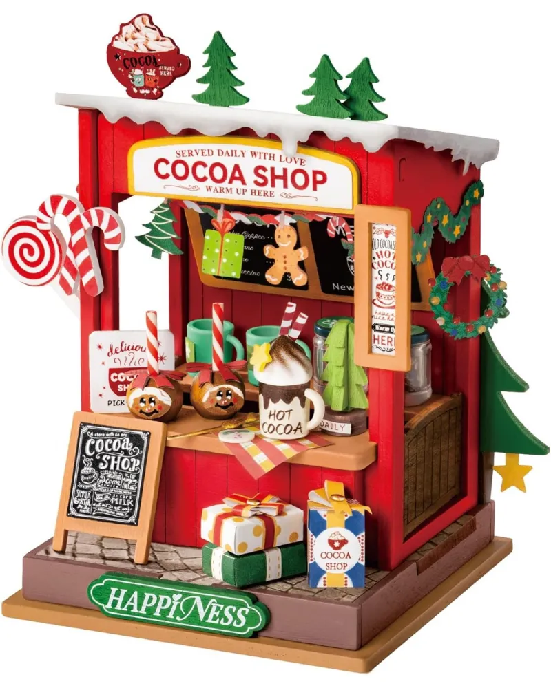 Puzzle 3D 87 piese - Mini-casuta Cocoa Shop | Rolife - 1 | YEO