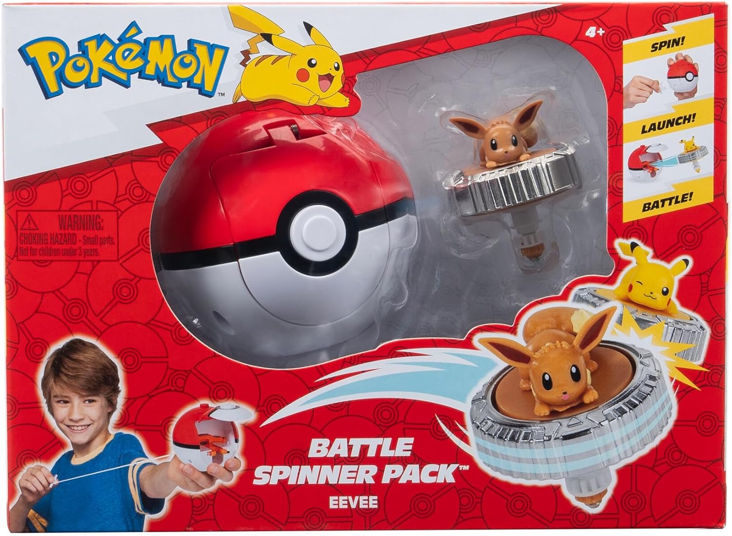 Set figurina - Pokemon Battle Spinner Pack - Eevee | Jazwares - 6 | YEO