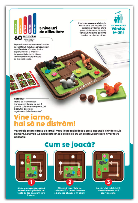 Joc de logica - Squirrels Go Nuts! | Smart Games - 4 | YEO