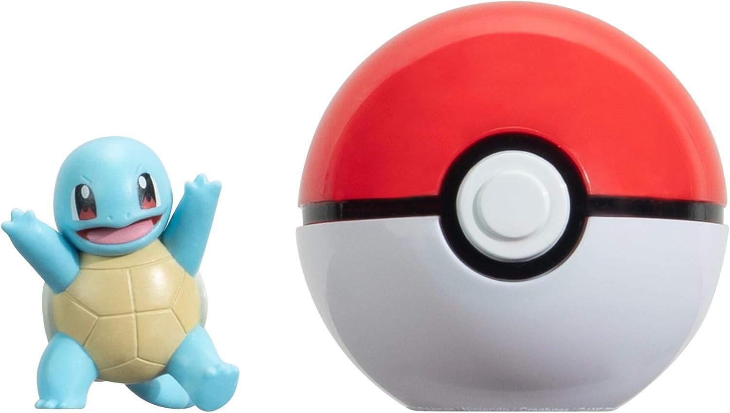 Figurina - Pokemon Clip \'N\' Go - Squirtle with Poke Ball | Jazwares