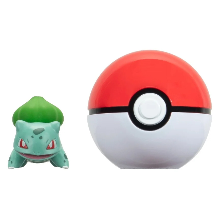 Figurina - Pokemon Clip \'N\' Go - Bulbasaur with Poke Ball | Jazwares