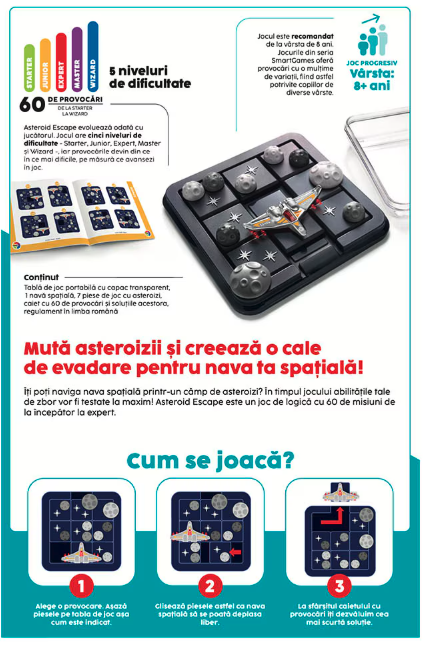 Joc de logica - Asteroid Escape | Smart Games - 2 | YEO