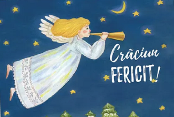 Felicitare de Craciun - Inger | Luna Pictata - 2 | YEO