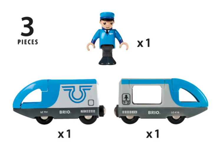 Set de joaca - Trenulet de calatorii (Cu baterii) | Brio - 2 | YEO