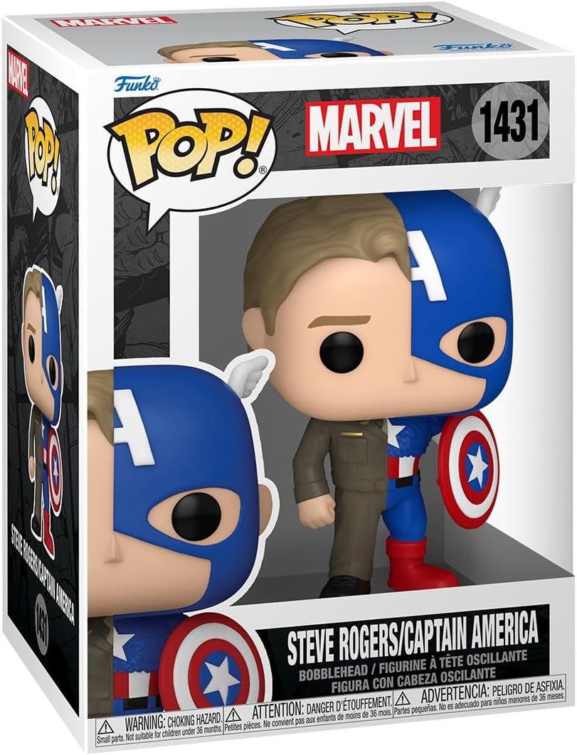 Figurina - Pop! Marvel: Steve Rogers/Captain America | Funko - 1 | YEO