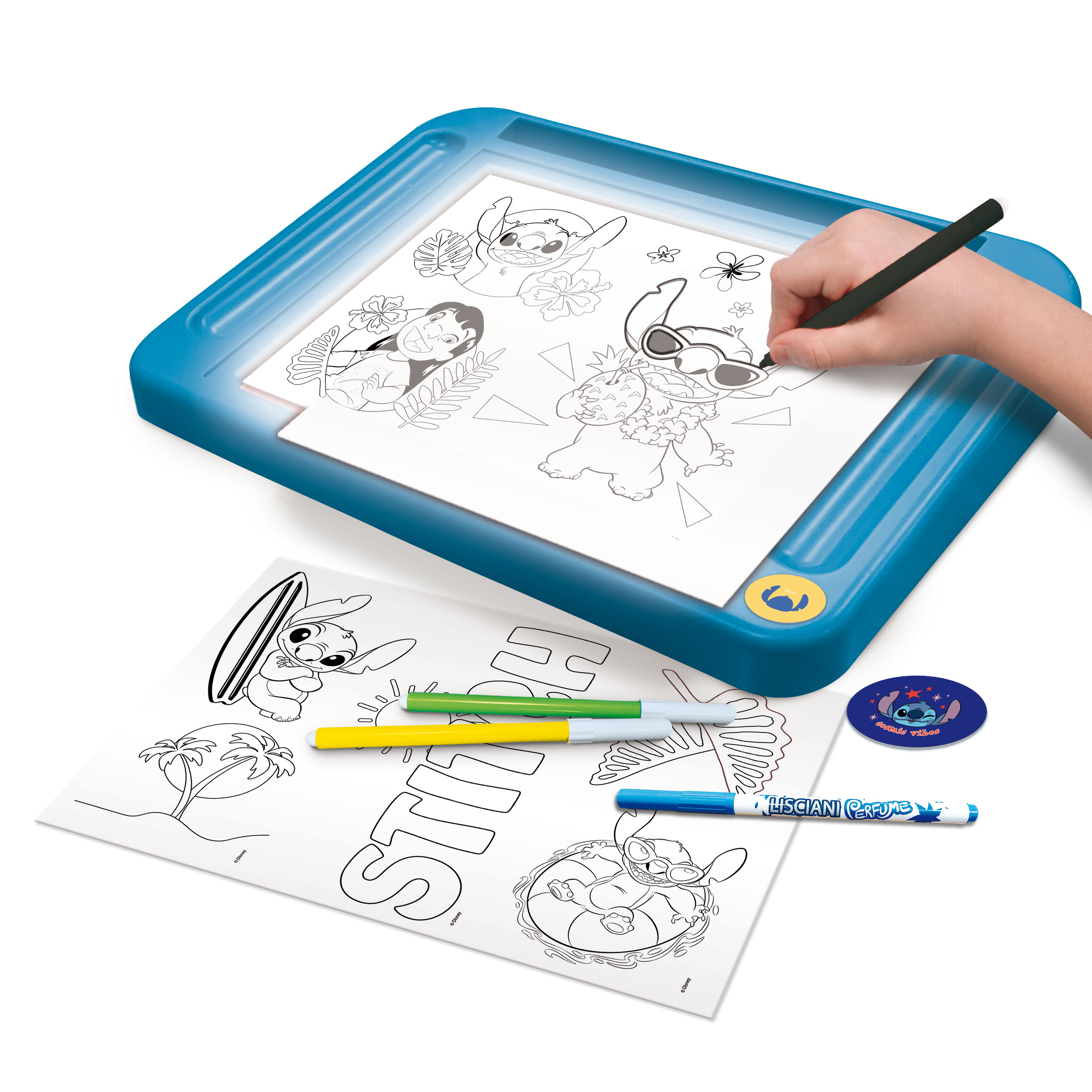 Jucarie creativa - Disney Stitch - Drawing School With Light Table | Lisciani - 3 | YEO