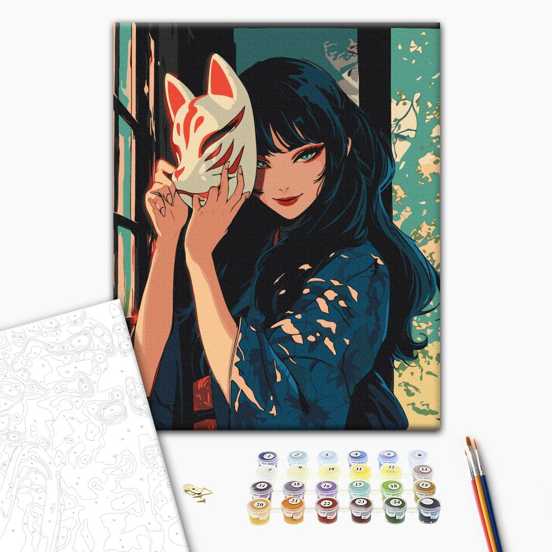 Set pictura pe numere - Kitsune | Brushme - 4 | YEO