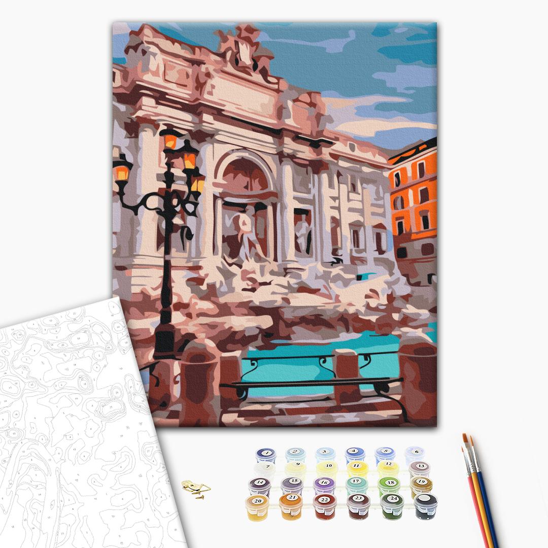 Set pictura pe numere - Fontana di Trevi | Brushme - 4 | YEO