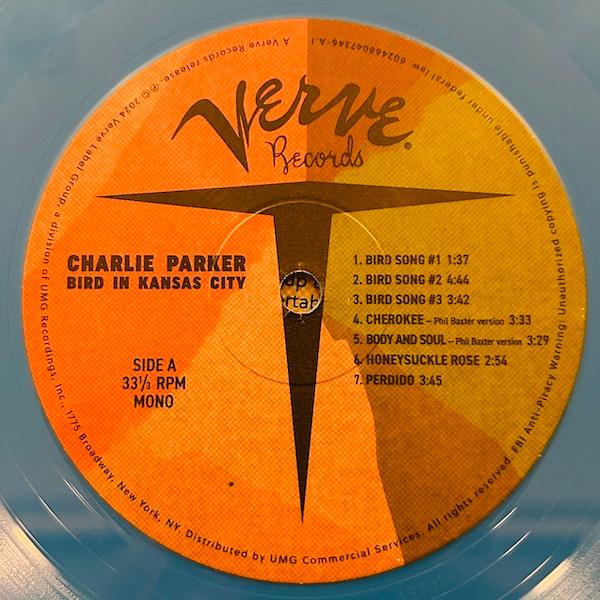 Bird In Kansas City - Sky Blue Opaque Vinyl | Charlie Parker - 1 | YEO