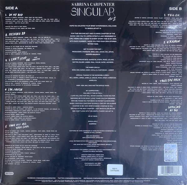 Singular Act II - Vinyl | Sabrina Carpenter