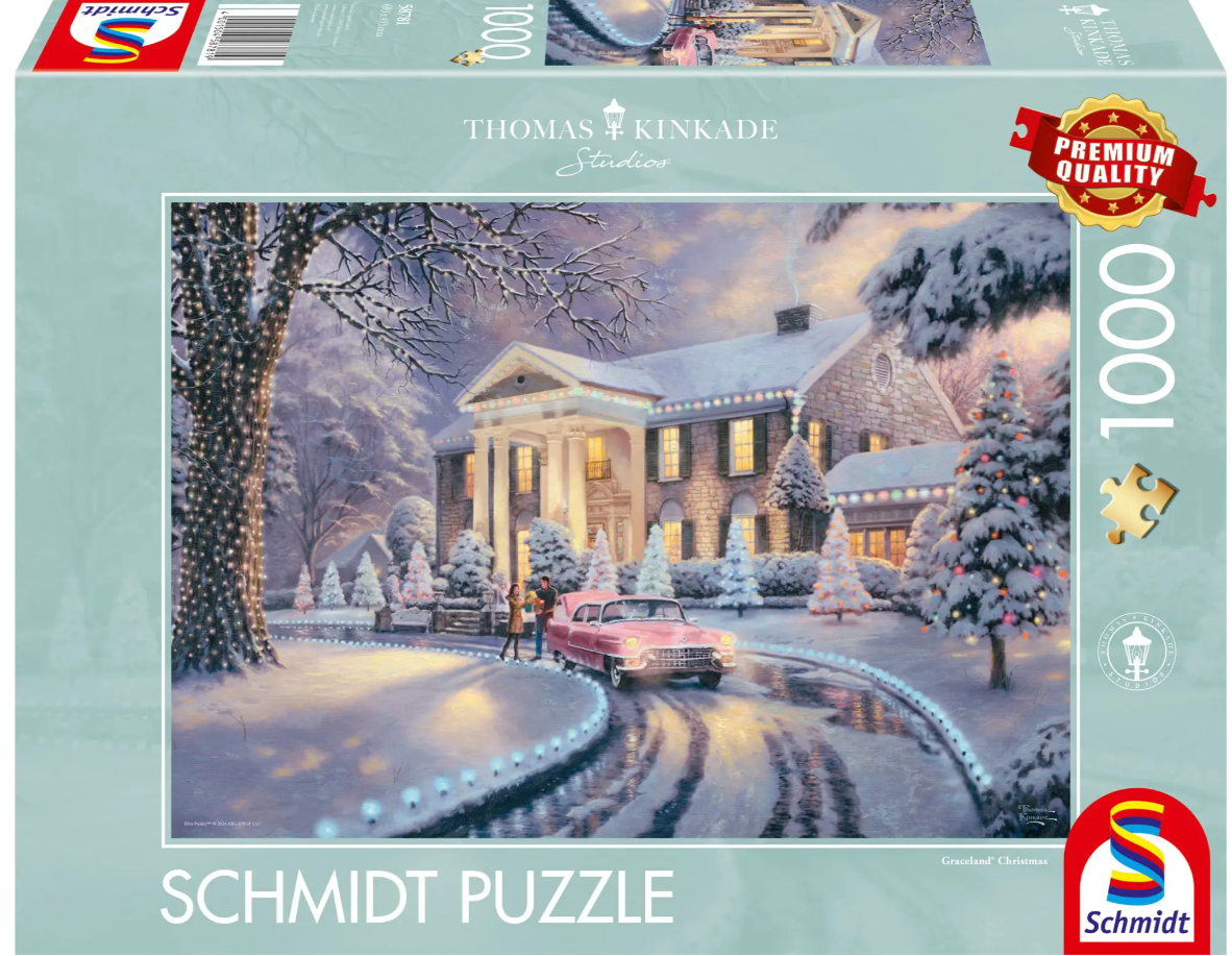 Puzzle 1000 piese - Thomas Kinkade - Craciunul la Graceland | Schmidt - 1 | YEO