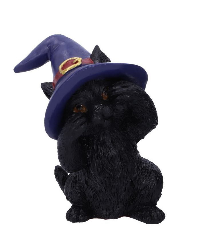 Figurina - Three Wise Familiars - See No Evil Black Cat | Nemesis Now - 3 | YEO