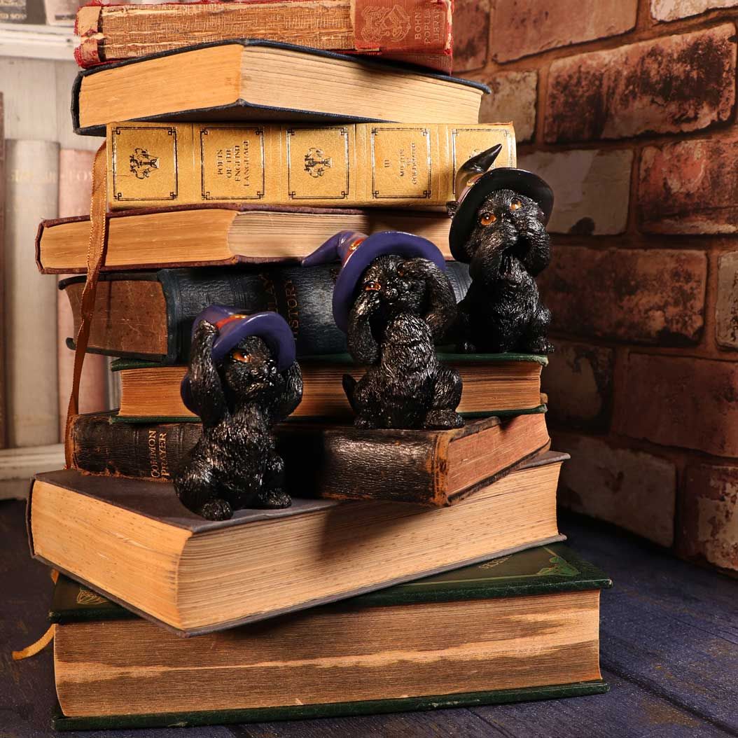 Figurina - Three Wise Familiars - See No Evil Black Cat | Nemesis Now - 2 | YEO