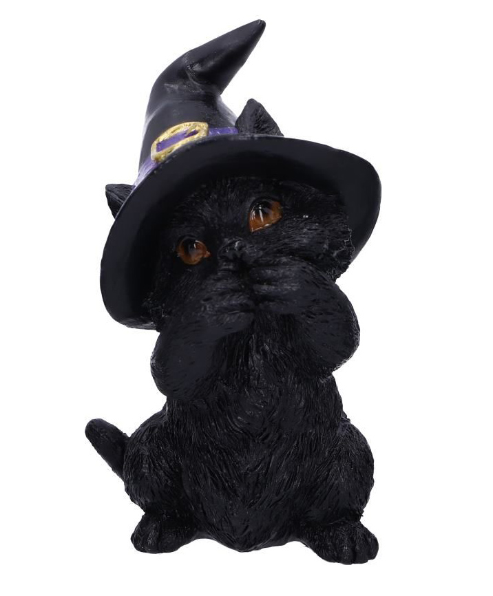 Figurina - Three Wise Familiars - Speak No Evil Black Cat | Nemesis Now - 3 | YEO