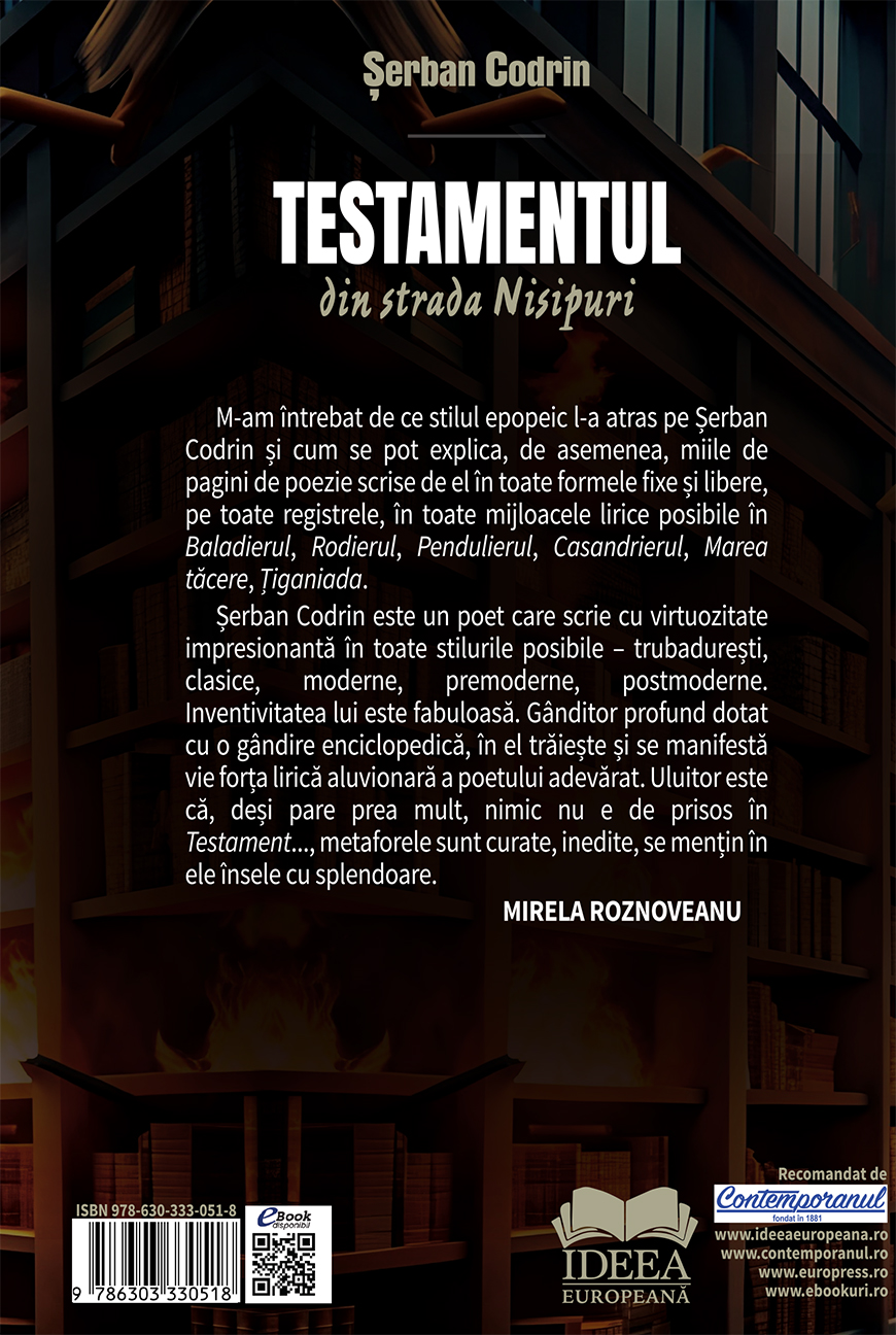 Testamentul din strada Nisipuri | Serban Codrin