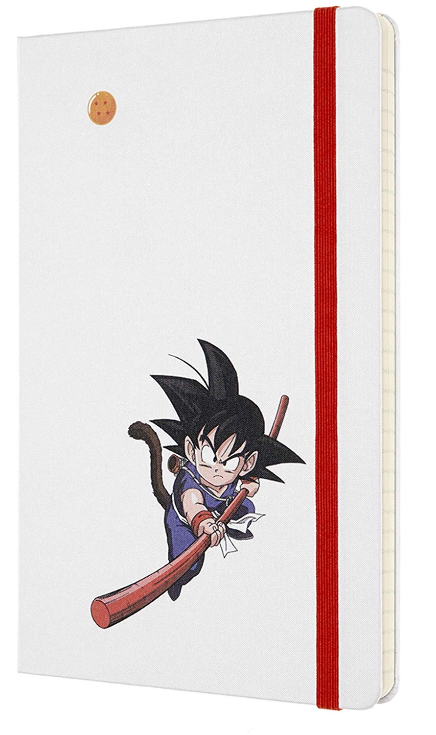 Carnet - Moleskine Dragonball Limited Edition Ruled Notebook - Large, Hard Cover, White - Goku | Moleskine
